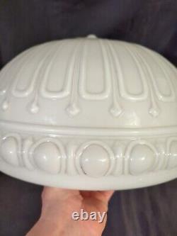 Antique Flower Frosted Glass Art Deco Domed Ceiling Fixture Light Shade 14