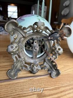 Antique Fostoria GWTW Lamp #820 -Hand Painted Roses -F. G. C. Co. Victorian Parlor