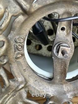 Antique Fostoria GWTW Lamp #820 -Hand Painted Roses -F. G. C. Co. Victorian Parlor