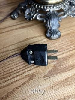 Antique Fostoria GWTW Lamp #820 -Hand Painted Roses -F. G. C. Co. Victorian Parlor