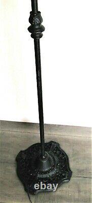 Antique Galleon Sailing Ship Cast Iron Bridge Floor Lamp Rewired Shade 37 Years