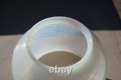 Antique Gas Lamp Light Fixture Shade Opalescent Swirl Bowl 5 Fitter Oil Electric