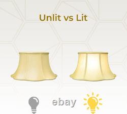 Antique Gold 6-Way Scallop Bell Lamp Shade 13x19x11.25