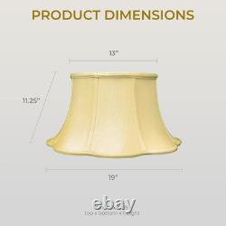 Antique Gold 6-Way Scallop Bell Lamp Shade 13x19x11.25