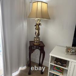Antique Greek Goodies Lamp With Shade And Stand