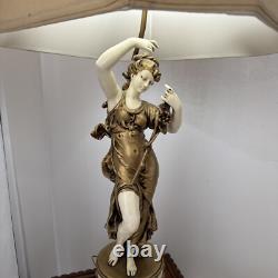 Antique Greek Goodies Lamp With Shade And Stand