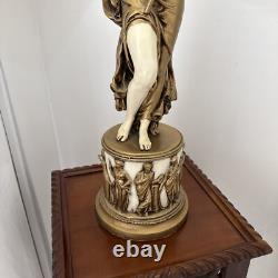 Antique Greek Goodies Lamp With Shade And Stand