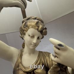 Antique Greek Goodies Lamp With Shade And Stand