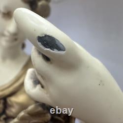 Antique Greek Goodies Lamp With Shade And Stand