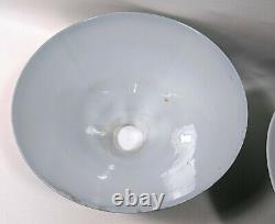 Antique Green Porcelain Enamel Light Shade Industrial Gas Station 10