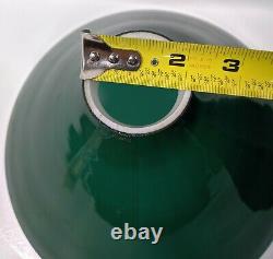 Antique Green Porcelain Enamel Light Shade Industrial Gas Station 10