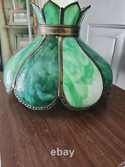 Antique Green Slag 12 Shade 4 Fitter