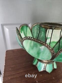 Antique Green Slag 12 Shade 4 Fitter