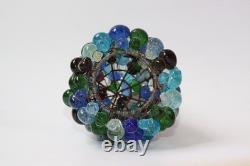 Antique Handblown Grape Fruit Glass Lamp