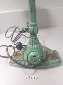 Antique Handel Era Reverse Painted Piano Lamp