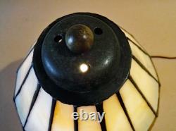 Antique Handel Filigree Arts & Crafts Boudoir Lamp New Stain Glass Shade, 1910