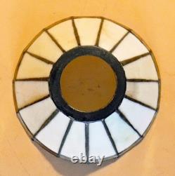 Antique Handel Filigree Arts & Crafts Boudoir Lamp New Stain Glass Shade, 1910