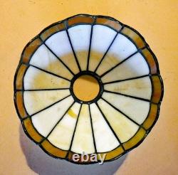 Antique Handel Filigree Arts & Crafts Boudoir Lamp New Stain Glass Shade, 1910