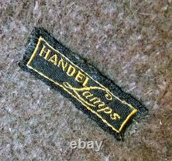 Antique Handel Silver Plated Arts & Crafts Boudoir Lamp New Stain Glass Shade