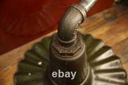 Antique Industrial 18 Benjamin Baked Enamel Ruffled Shade Vtg Gas Station Light