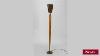Antique Italian Art Deco Floor Lamp With A Fluted Limed