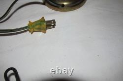 Antique Jeweled Pierced Candlestick Lamp Plug In Tabletop Glass Teardrops Jewels