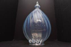 Antique LARGE Swirl Opalescent Ceiling Light Pendant Globe Glass Shade Twist VTG