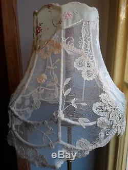 Antique Lampshade Vintage Victorian Lace Boudoir Downton Abbey Marie Antoinette