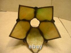 Antique Leaded Slag Glass Lamp Shade