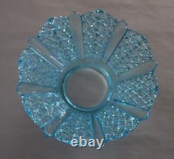 Antique Light Blue Dot & Daisy Antique Lamp Shade With 4 Fitter Early 1900's Rare