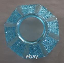 Antique Light Blue Dot & Daisy Antique Lamp Shade With 4 Fitter Early 1900's Rare