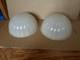 Antique Light Shade Original 2 Ceiling Flush Mount Railroad Car Clam Shell 1910