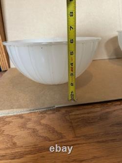 Antique Light Shade Original 2 Ceiling Flush Mount Railroad Car Clam Shell 1910
