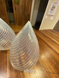 Antique Light Shades Swirl Glass Teardrop Original 1900s 3 14 Fitter 2