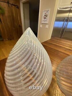 Antique Light Shades Swirl Glass Teardrop Original 1900s 3 14 Fitter 2