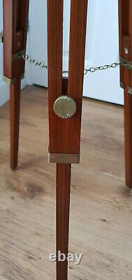 Antique Marine vintage Brown Shaded Nautical Spot Search Light Tripod Floor Lamp
