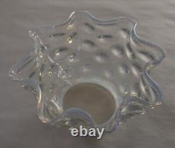 Antique Maybe Almost Opalescent Frog Eye Hobnail Lamp Shade With 4 Fitter
