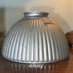 Antique Mercury Silver Glass Reflector Lamp Light Shade Faries Era Industrial