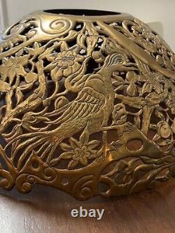 Antique Mythical Bird Dragon Medieval Style Hand Wrought Lampshade Artisan