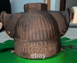 Antique Original 1930's Wheeler Reflector Co. Radial Wave Streetlight Shade
