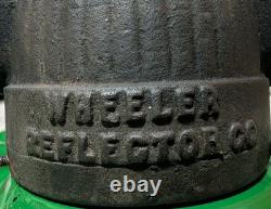 Antique Original 1930's Wheeler Reflector Co. Radial Wave Streetlight Shade