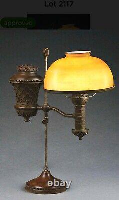 Antique Original Tiffany Studios LCT Favrile Damascene Lamp Shade Large 12 D in