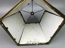 Antique PPM Porcelain Lithophane 5 Panels Lamp Shade