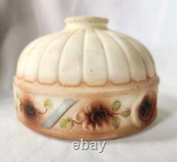 Antique Painted 2 Glass Lamp Shade Pink White Floral Victorian Style Replacement Antique Painted 2 Glass Lamp Shade Pink White Floral Victorian Style Replacement