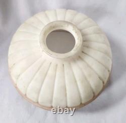 Antique Painted 2 Glass Lamp Shade Pink White Floral Victorian Style Replacement