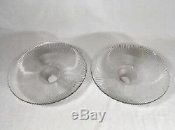 Antique Pair 1900s Holophane Medical Lamp Shades VTG Pagoda Industrial Fixture 2