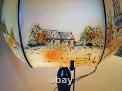 Antique Pairpoint Arts & Crafts Boudoir Accent Lamp Obverse Painted Shade, 1910