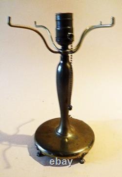 Antique Pairpoint Arts & Crafts Boudoir Accent Lamp Obverse Painted Shade, 1910