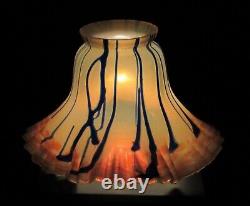 Antique Pallme König Art Glass Lamp Shade ca. 1900's Loetz Kralik Rinskoph Era