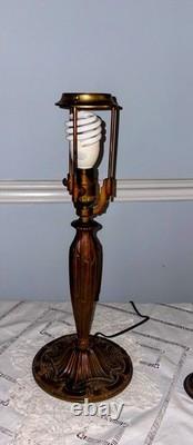 Antique Pittsburg Glass Co Obverse Painted Glass Shade #2051